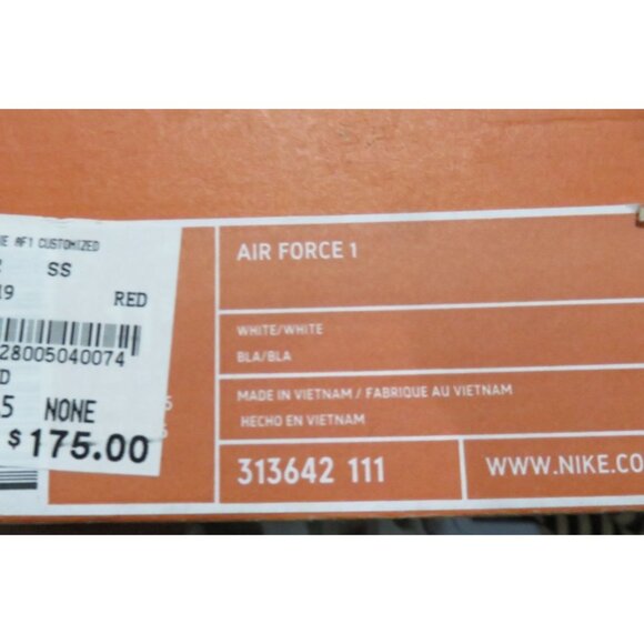 Nike Air Force 1 White Leather Custom Dollar Signs Glow Sparkly sneakers sz 11 - Picture 15 of 15